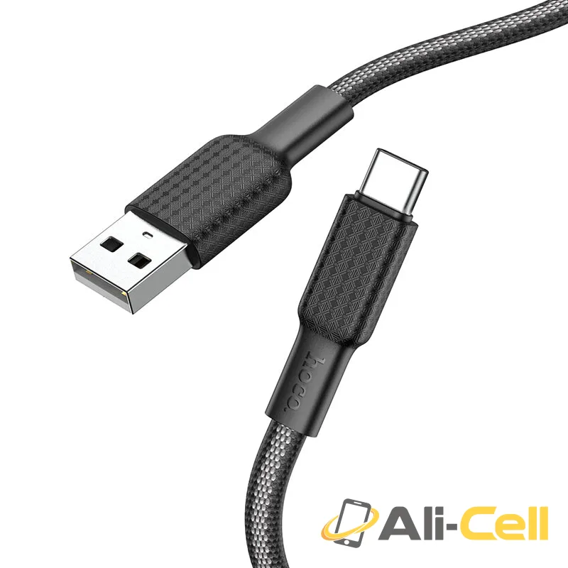 Cable USB to Type-C “X69 Jaeger” charging data sync (X69 Usb Tc Black White, 1.0m)