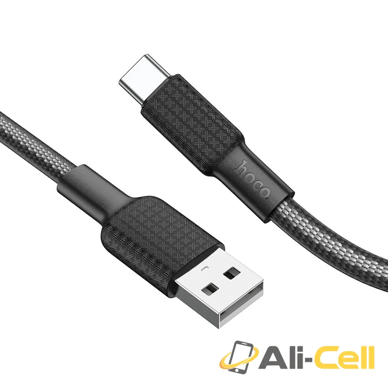 Cable USB to Type-C “X69 Jaeger” charging data sync (X69 Usb Tc Black White, 1.0m) — 2