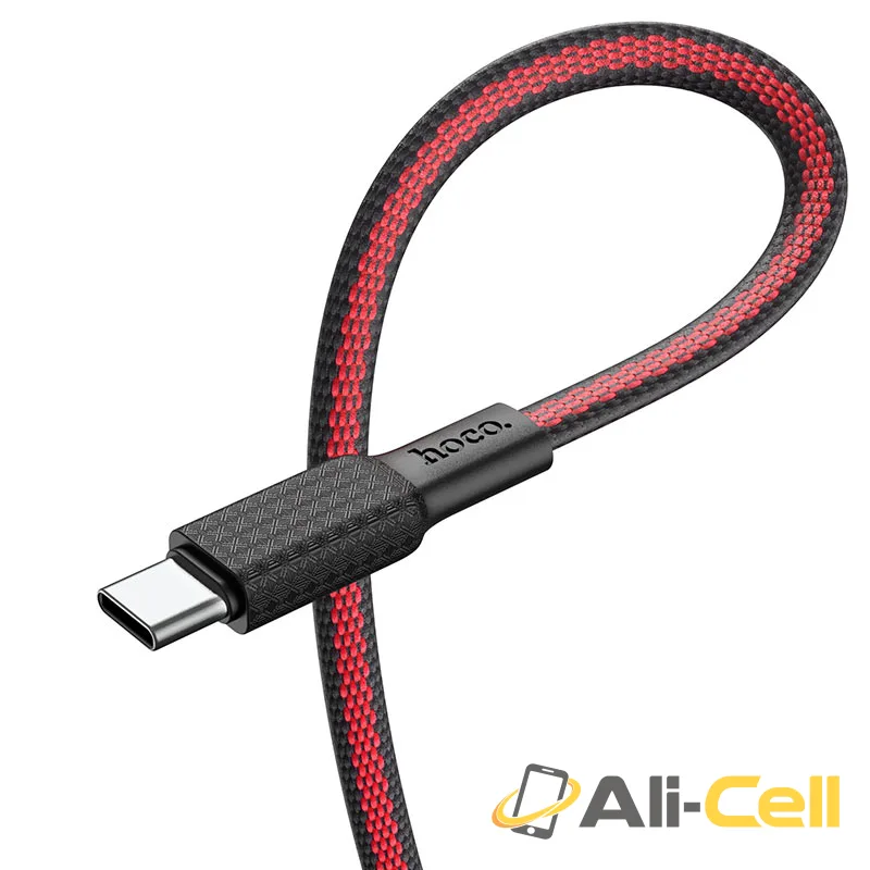 Cable USB to Type-C “X69 Jaeger” charging data sync (X69 Usb Tc Black Red, 1.0m) — 4