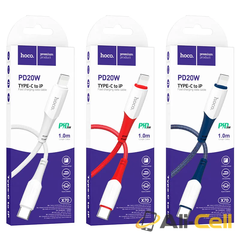 Cable Type-C to Lightning “X70 Ferry” PD charging data sync (X70 Pd Tc Ltn Blue, 1.0m) — 7
