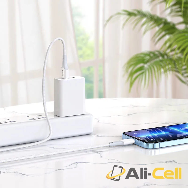 Cable USB to Lightning “X70 Ferry” charging data sync (X70 Usb Ltn White, 1.0m) — 4