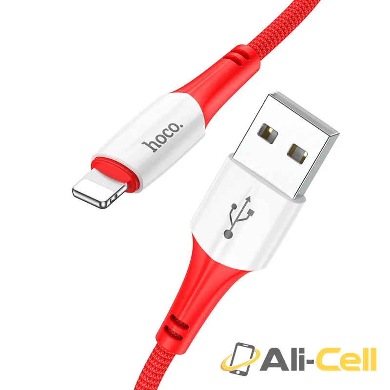 Cable USB to Lightning “X70 Ferry” charging data sync (X70 Usb Ltn Red, 1.0m)