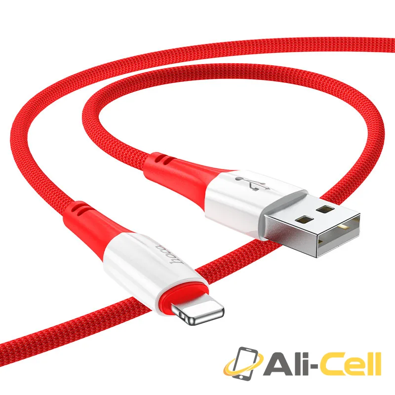 Cable USB to Lightning “X70 Ferry” charging data sync (X70 Usb Ltn Red, 1.0m) — 2