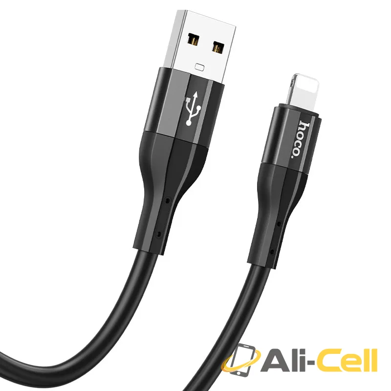 Cable USB to Lightning “X72 Creator” silicone charging data sync (X72 Ltn Black, 1.0m)