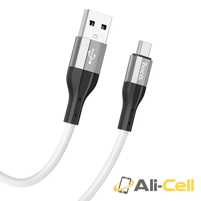 Cable USB to Micro-USB “X72 Creator” silicone charging data sync (X72 Micro Usb White, 1.0m)