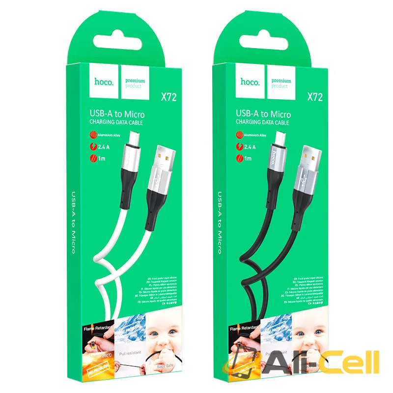 Cable USB to Micro-USB “X72 Creator” silicone charging data sync (X72 Micro Usb White, 1.0m) — 7