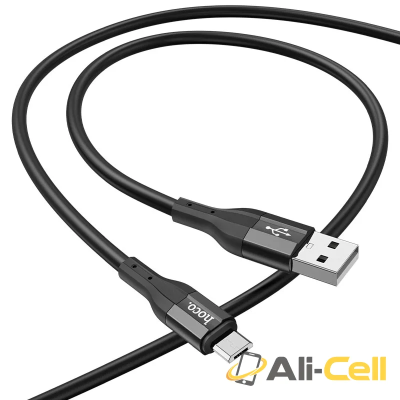 Cable USB to Micro-USB “X72 Creator” silicone charging data sync (X72 Micro Usb Black, 1.0m) — 2