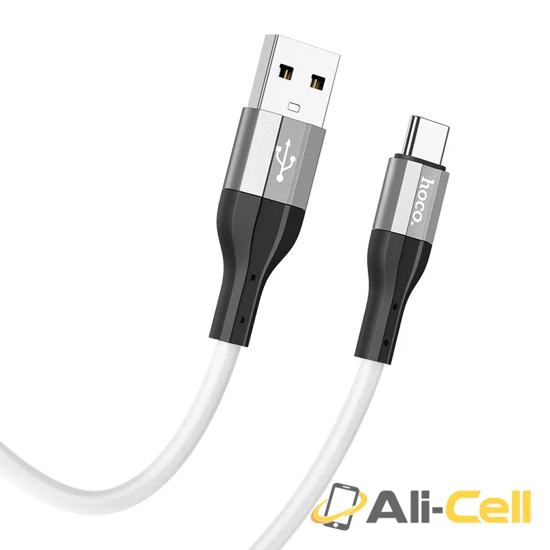 Cable USB to Type-C “X72 Creator” silicone charging data sync (X72 Tc White, 1.0m)
