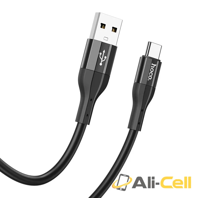 Cable USB to Type-C “X72 Creator” silicone charging data sync (X72 Tc Black, 1.0m)