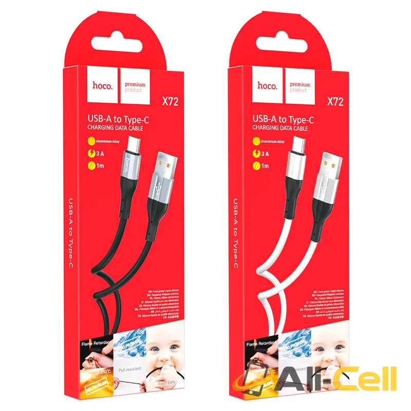 Cable USB to Type-C “X72 Creator” silicone charging data sync (X72 Tc Black, 1.0m) — 7
