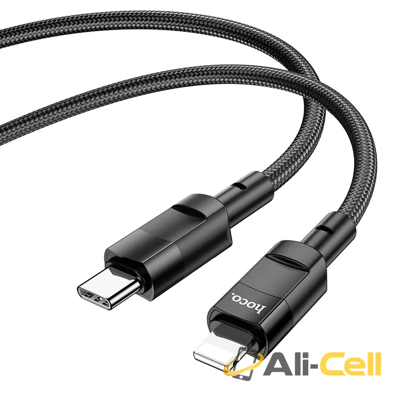 Cable Type-C to Lightning “U106 Moulder” PD charging data sync (U106 Tc Ltn Black, 1.2m)