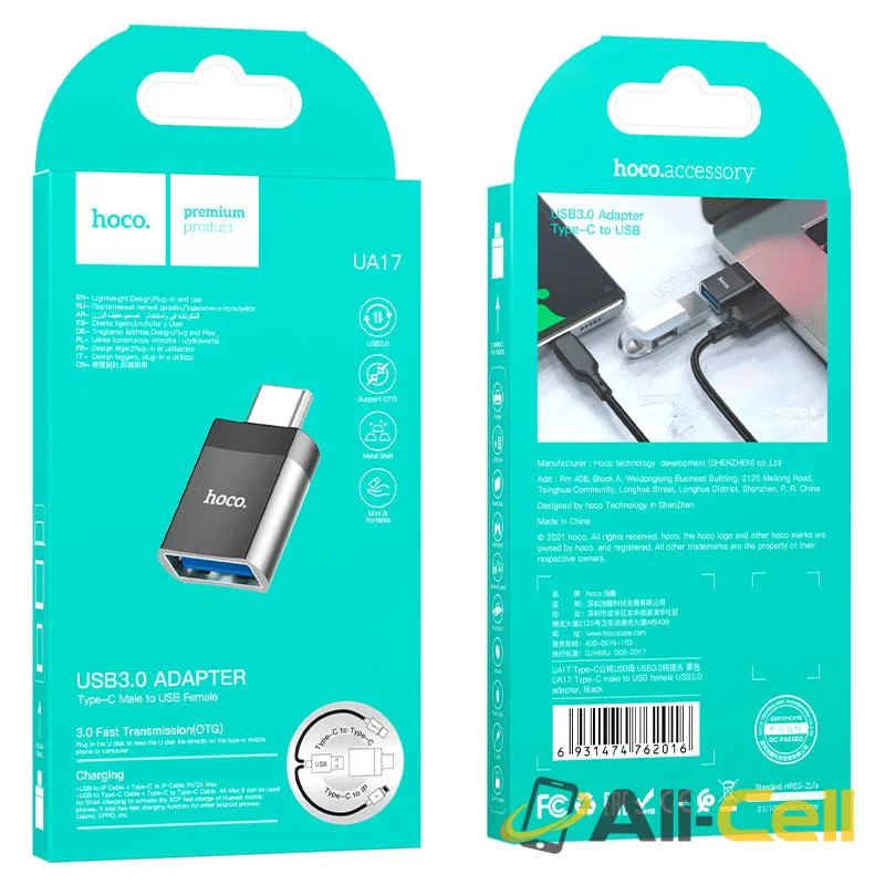 Adapter Type-C male to USB female “UA17” (Ua17 Tc Usb Black) — 7