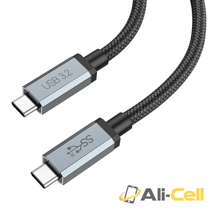 Cable Type-C to Type-C “US06” USB3.2 20Gbps (Us06 Black, 2m) — 2