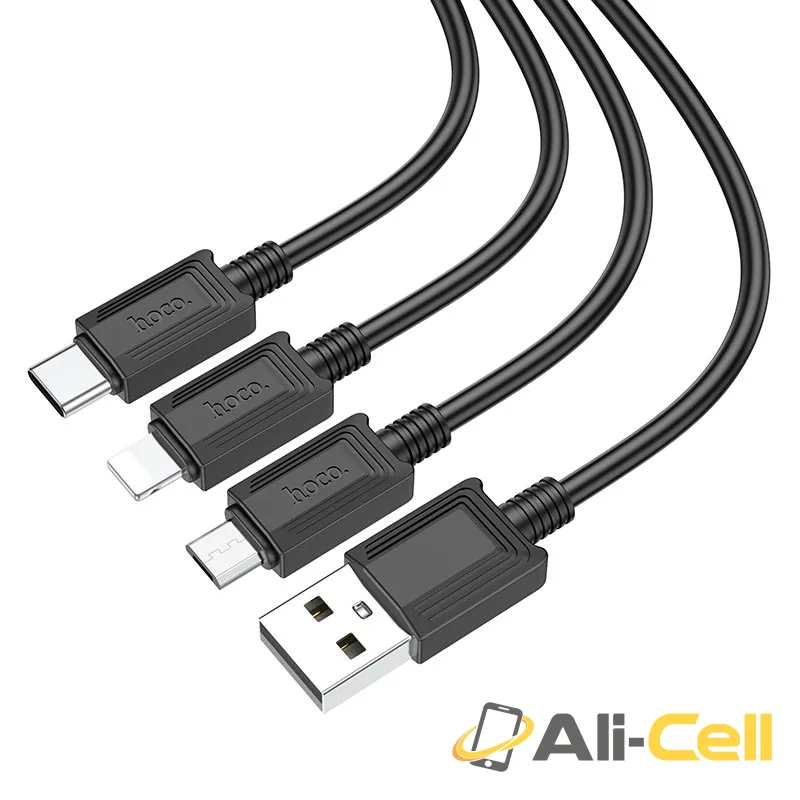 Cable 3-in-1 “X74” charging wire (X74 3in1 White, 1.0m) — 3