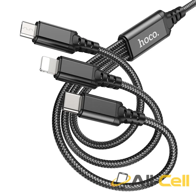 Cable 3-in-1 “X76 Super” charging wire (X76 3in1 Black, 1.0m)