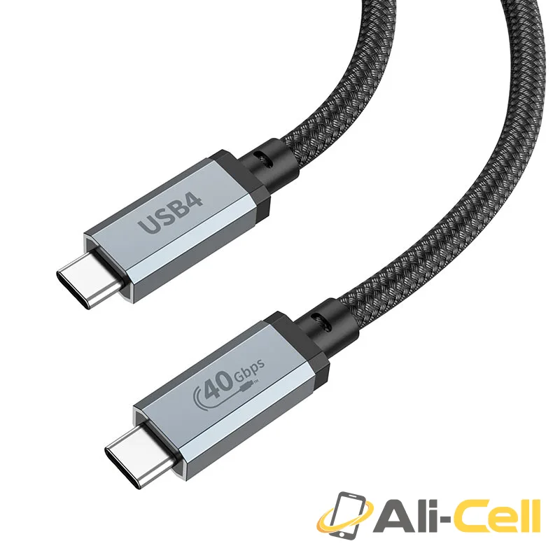 Cable Type-C to Type-C “US05” USB4 100W (Us05 Black, 1.0m) — 2