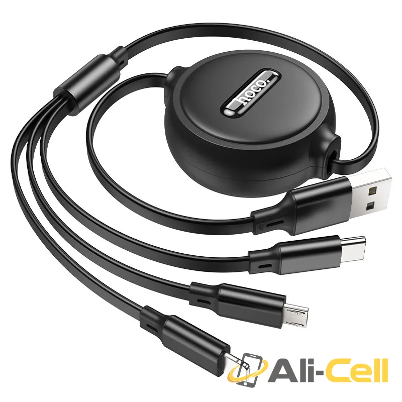 Cable 3-in-1 “X75” charging wire (X75 3in1 Black, 1.0m) — 4