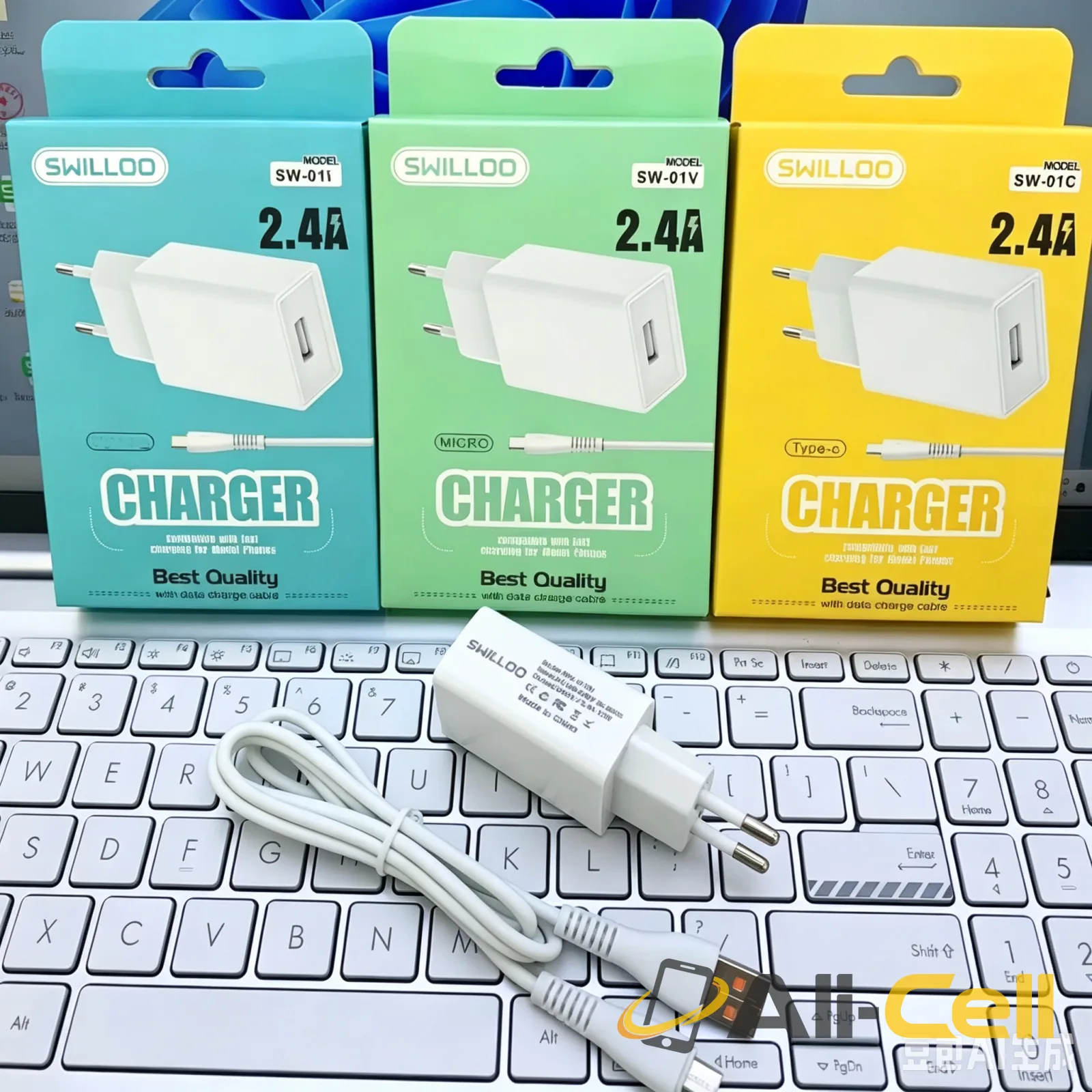 EU Plug Fast Charging USB Charger with Cable 2.4A 10W MICRO Plug — 8