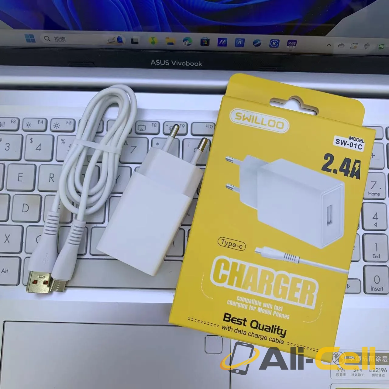 EU Plug Fast Charging USB Charger with Cable 2.4A 10W MICRO Plug — 6
