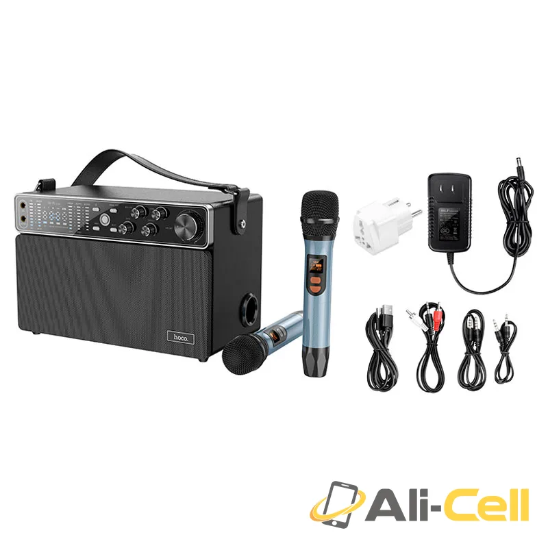 Wireless speaker “BS50 Chanter” portable loudspeaker with two microphones (Bs50 Black) — 3