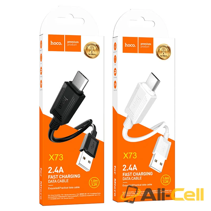 Cable USB to Micro-USB “X73” charging data sync (X73 Usb Musb White, 1.0m) — 7