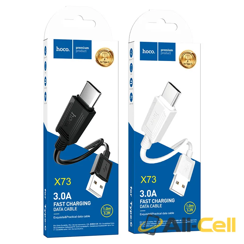 Cable USB to Type-C “X73” charging data sync (X73 Usb Tc White, 1.0m) — 7
