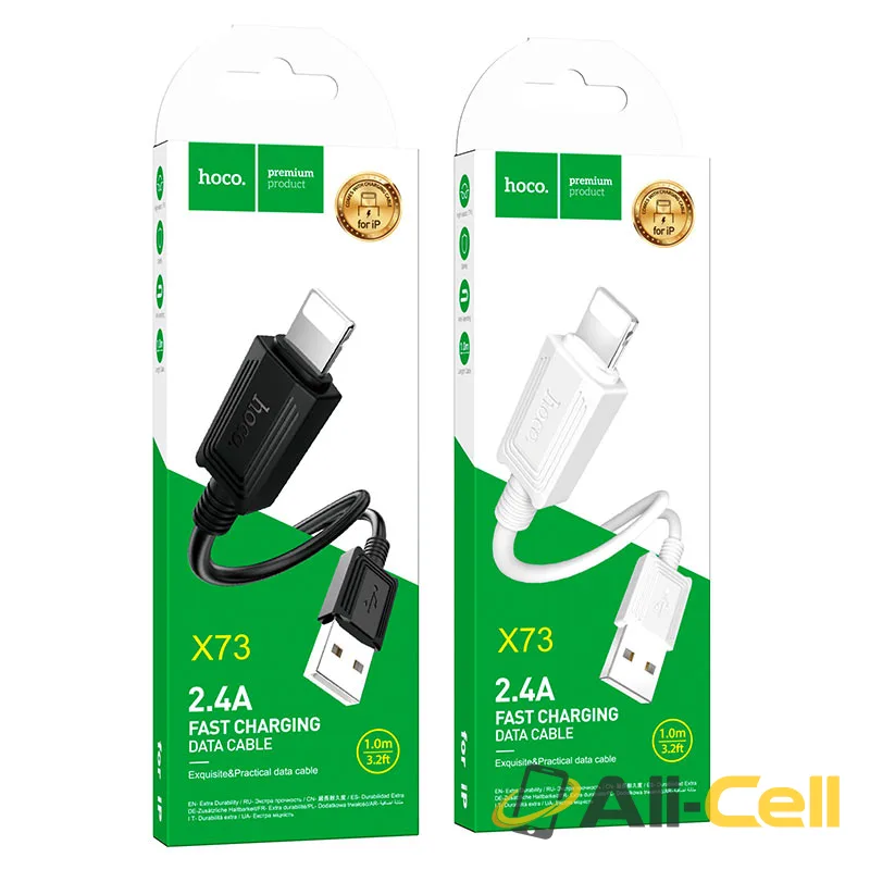 Cable USB to Lightning “X73” charging data sync (X73 Usb Ltn White, 1.0m) — 7