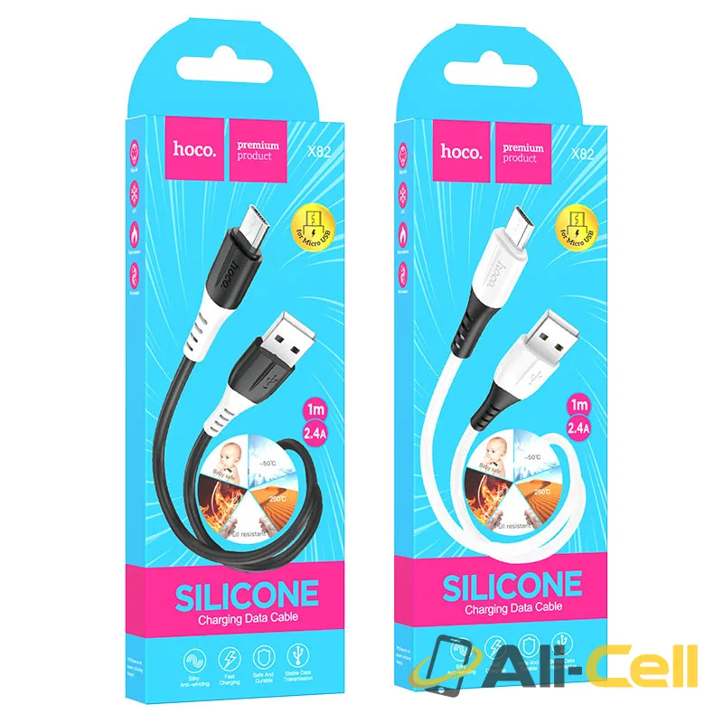 Cable USB to Micro-USB “X82” charging data sync (X82 Usb Musb White, 1.0m) — 7