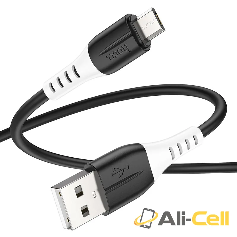 Cable USB to Micro-USB “X82” charging data sync (X82 Usb Musb Black, 1.0m) — 2