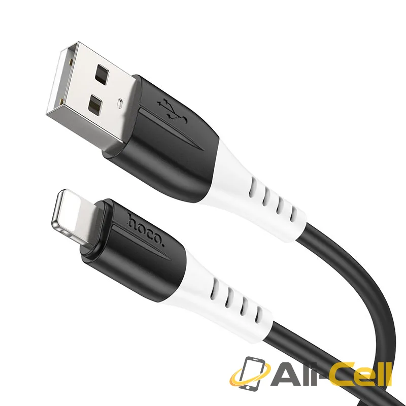 Cable USB to Lightning “X82” charging data sync (X82 Usb Ltn Black, 1.0m)