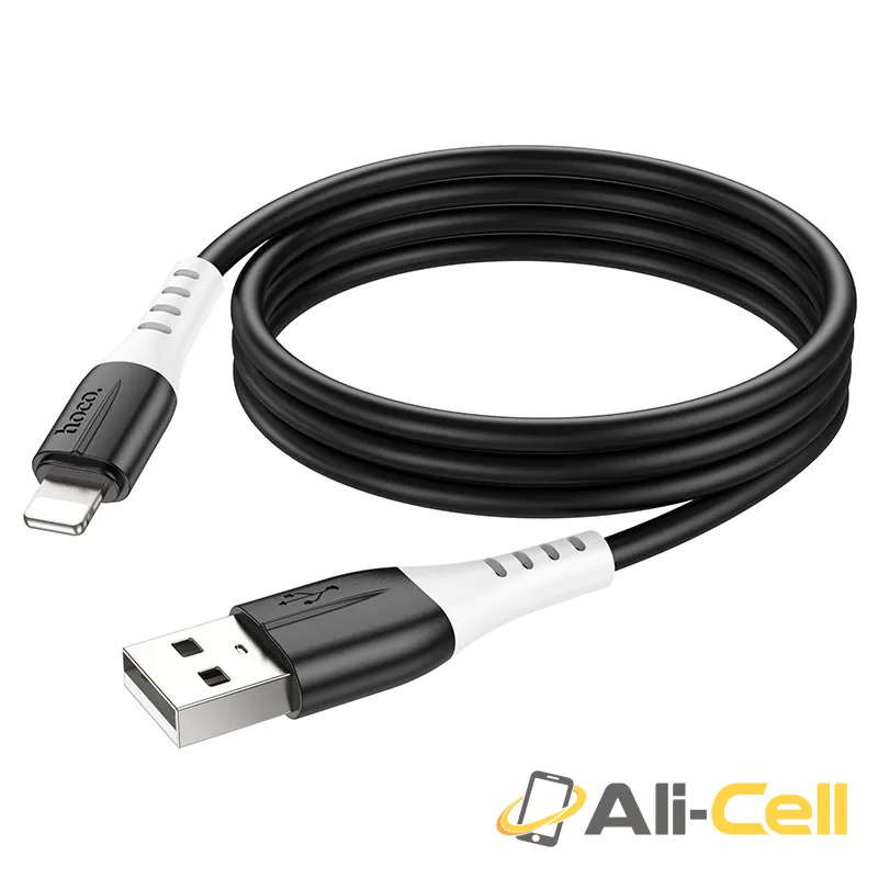 Cable USB to Lightning “X82” charging data sync (X82 Usb Ltn Black, 1.0m) — 4