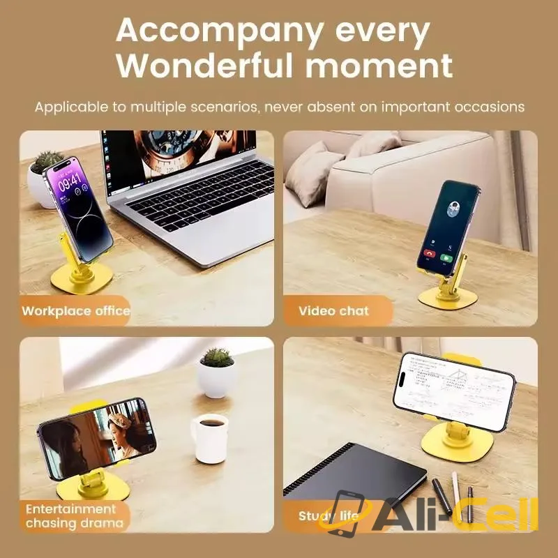 360 Degree Rotating Waterproof Non-Slip Metal Base Phone Stand — 2