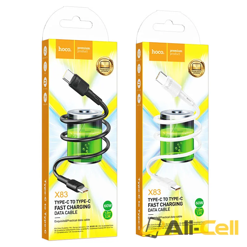 Cable Type-C to Type-C “X83 Victory” 60W charging data sync (X83 60w Tc Tc Black, 1.0m) — 7