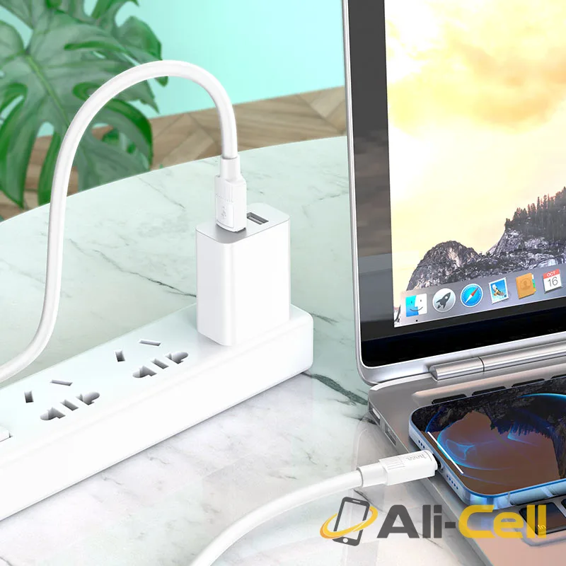 Cable USB to Lightning “X84 Solid” charging data sync (X84 Usb Ltn White, 1.0m) — 6