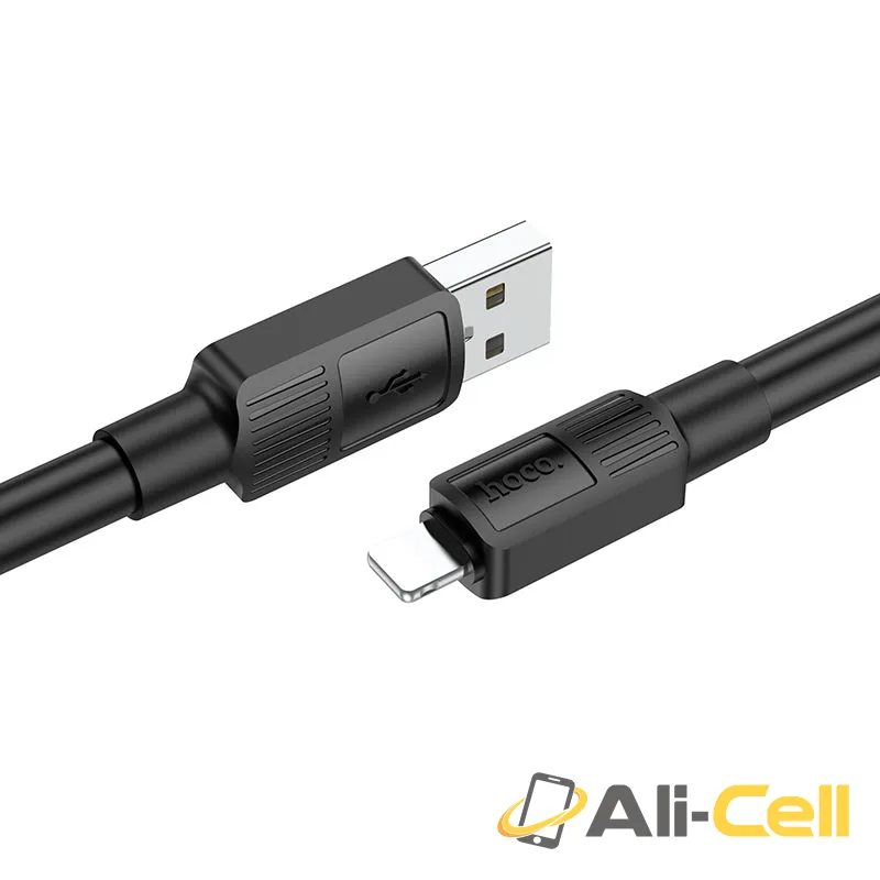 Cable USB to Lightning “X84 Solid” charging data sync (X84 Usb Ltn Black, 1.0m) — 2