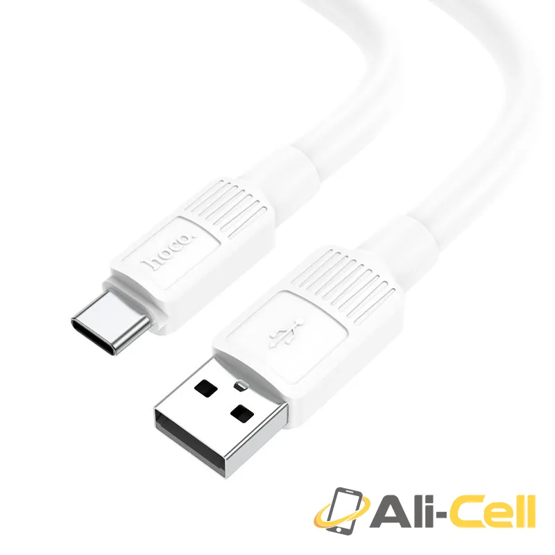 Cable USB to Type-C “X84 Solid” charging data sync (X84 Usb Tc White, 1.0m)