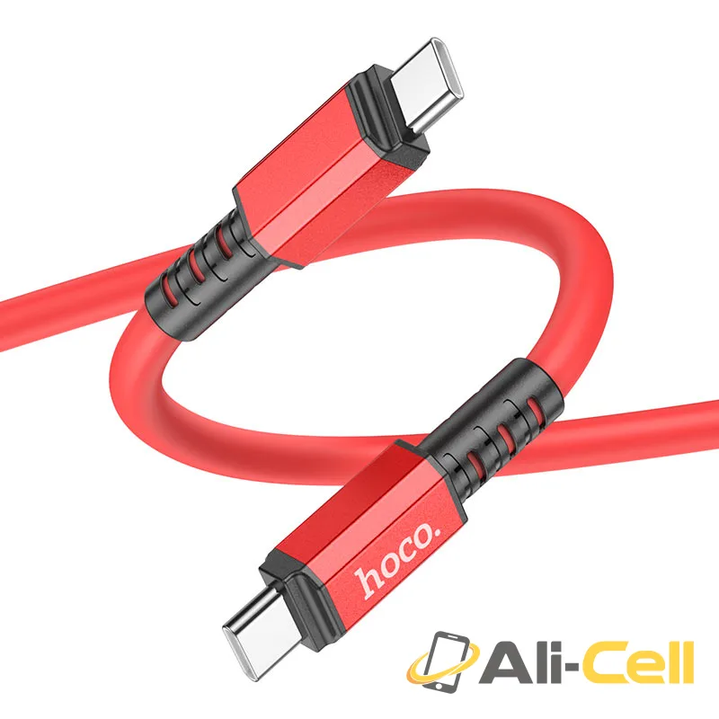 Cable Type-C to Type-C “X85 Strength” 60W charging data sync (X85 60w Tc Tc Red, 1.0m) — 3