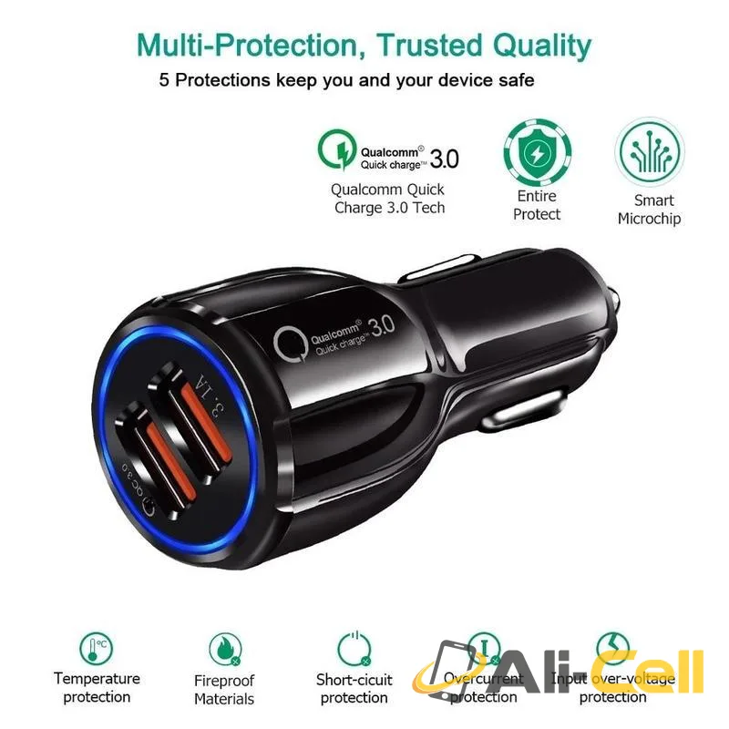 Dual-Port USB Fast Mobile Phone Car Charger — 10