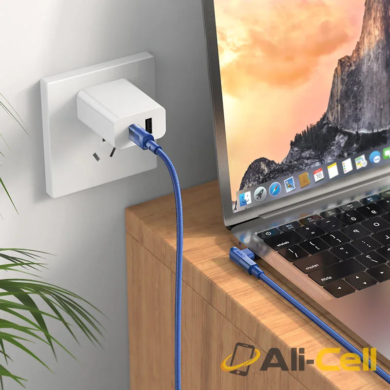 Cable Type-C to Type-C “U108” 100W charging data sync (U108 100w Tc Tc Blue, 2m) — 5