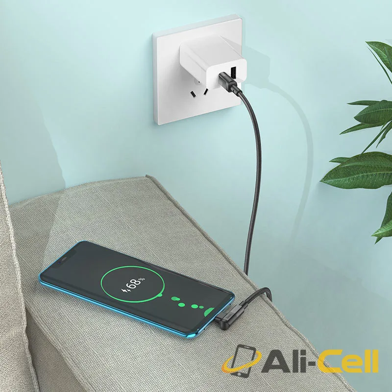 Cable Type-C to Type-C “U108” 100W charging data sync (U108 100w Tc Tc Blue, 1.2m) — 6