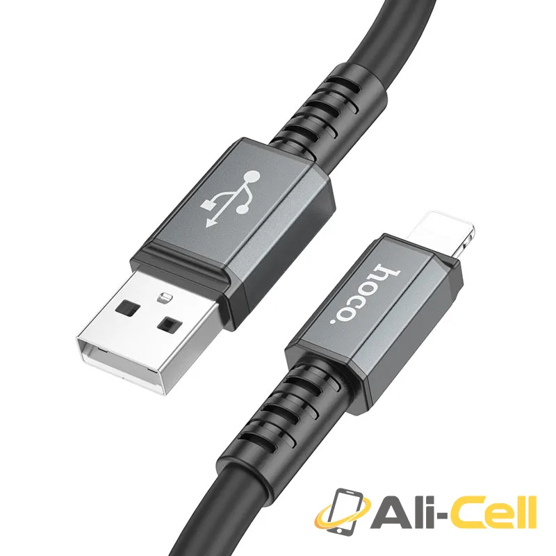 Cable USB to Lightning “X85 Strength” charging data sync (X85 Usb Ltn Black, 1.0m)