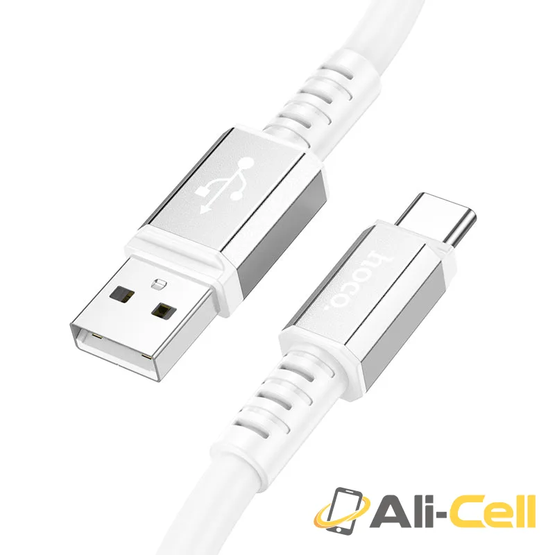 Cable USB to Type-C “X85 Strength” charging data sync (X85 Usb Tc White, 1.0m)