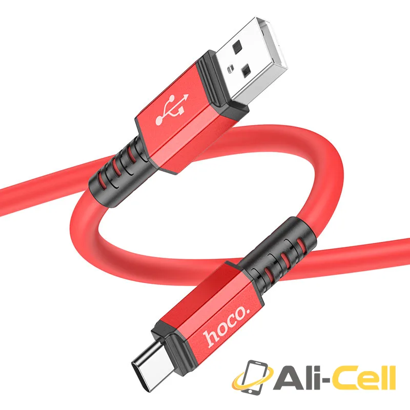 Cable USB to Type-C “X85 Strength” charging data sync (X85 Usb Tc Red, 1.0m) — 2