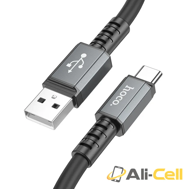 Cable USB to Type-C “X85 Strength” charging data sync (X85 Usb Tc Black, 1.0m)