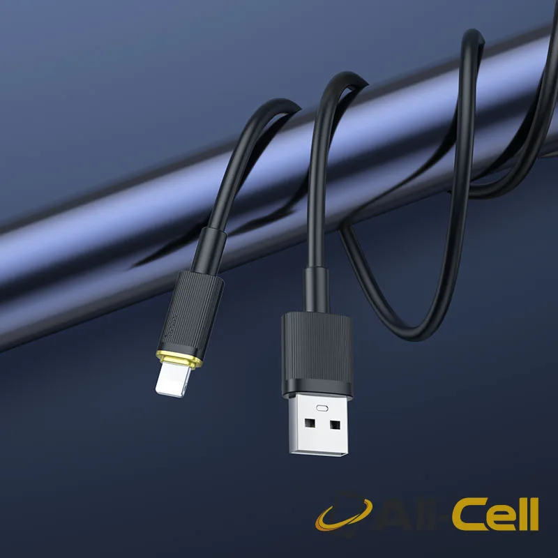 Cable USB to Lightning “U109” charging data sync (U109 Usb Ltn Black, 1.2m) — 6