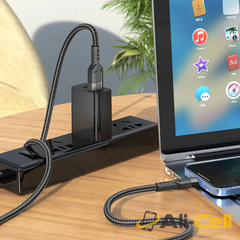 Cable USB to Lightning “U110” charging data sync (U110 Usb Ltn Blue, 1.2m) — 5