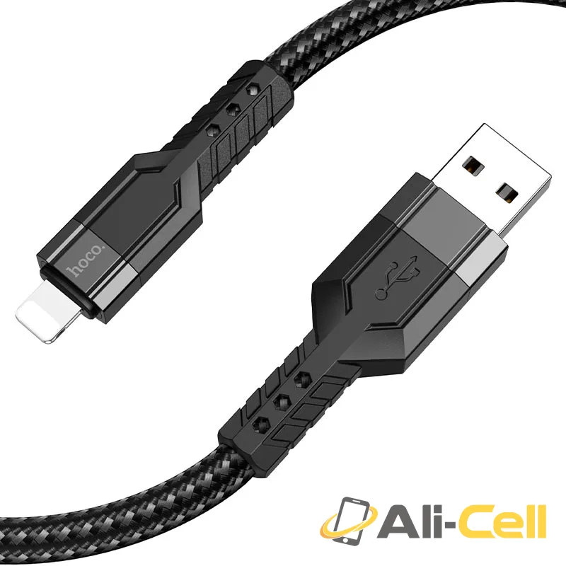 Cable USB to Lightning “U110” charging data sync (U110 Usb Ltn Black, 1.2m) — 2