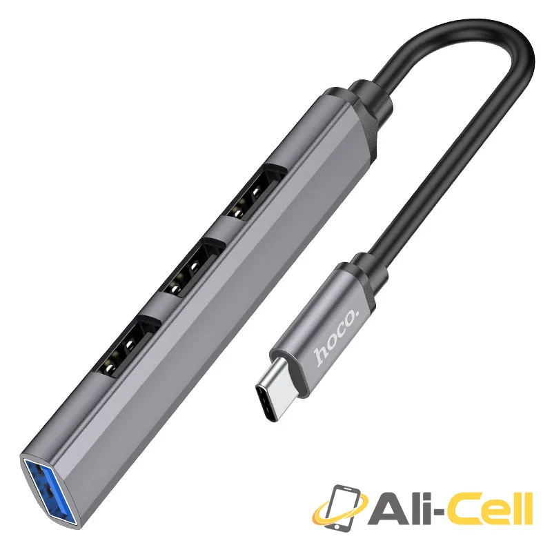 Type-C hub 4-in-1 “HB26” USB3.0+USB2.0*3 (Hb26 Tc Silver) — 2