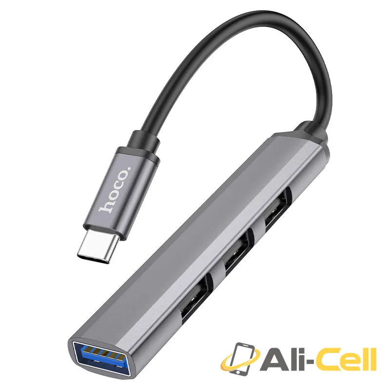 Type-C hub 4-in-1 “HB26” USB3.0+USB2.0*3 (Hb26 Tc Metal Gray)