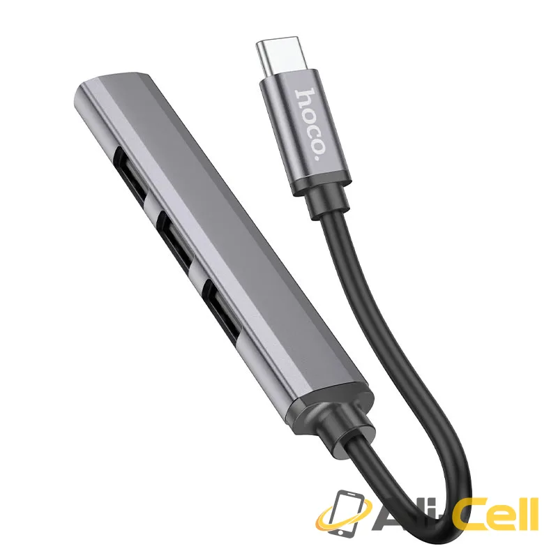 Type-C hub 4-in-1 “HB26” USB3.0+USB2.0*3 (Hb26 Tc Metal Gray) — 4